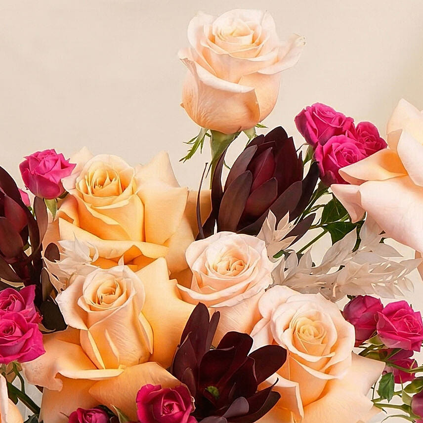Luxury Mix Roses Box Arrangement Delivery in Singapore - FNP SG