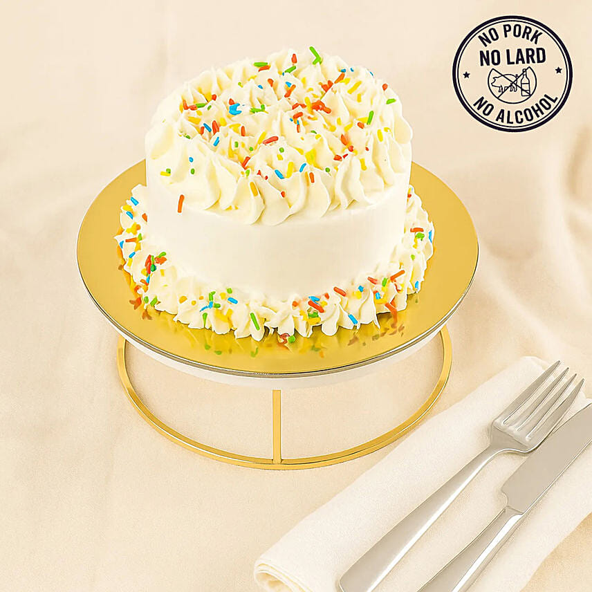 Eggless Vanilla Confetti Mini Cakes 4 inches: Eggless Birthday Cakes