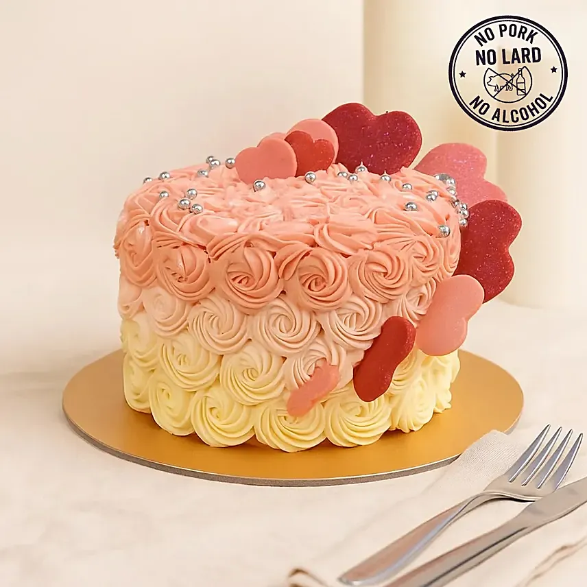 Floral Heart Chocolate Cake: Chocolate Cakes 