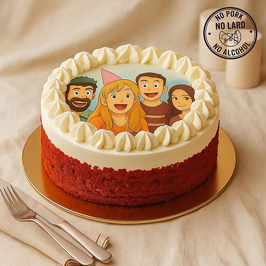 Personalise Your Ghibli Photo Birthday Cake Red Velvet: Personalised Ghibli Style Gifts