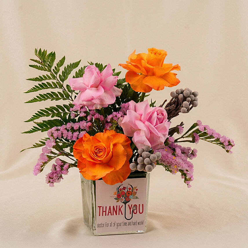 Thank You Doctor Flower arrangement: Gifts for Doctors