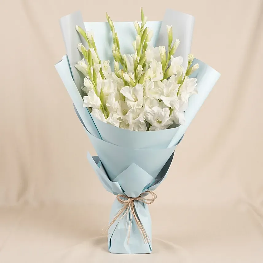 Bouquet Of White Gladiolus: Gladiolus Flowers