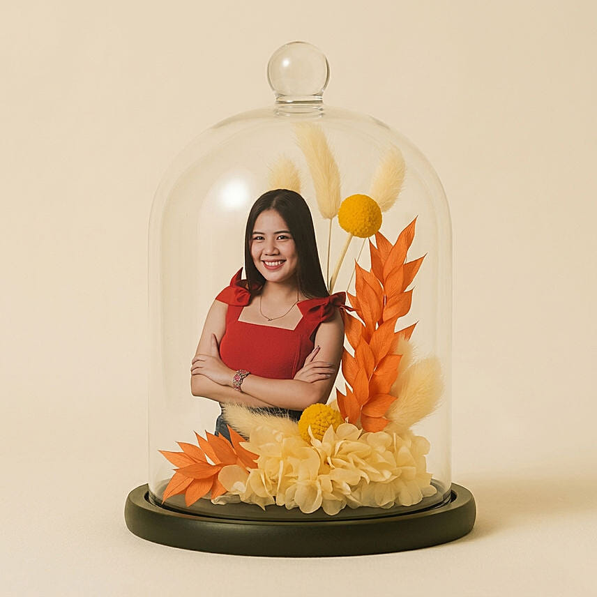 Personalised Preserved Flower Dome: Forever Roses