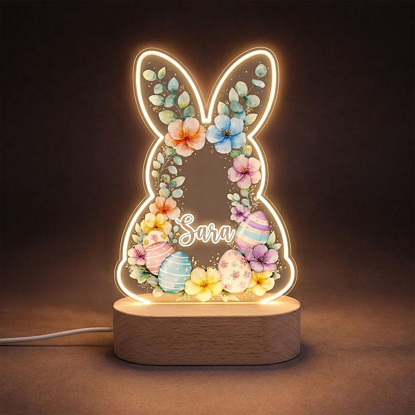 Personalied Decorative Easter Bunny LED Lamp: Personalised Gifts Singapore