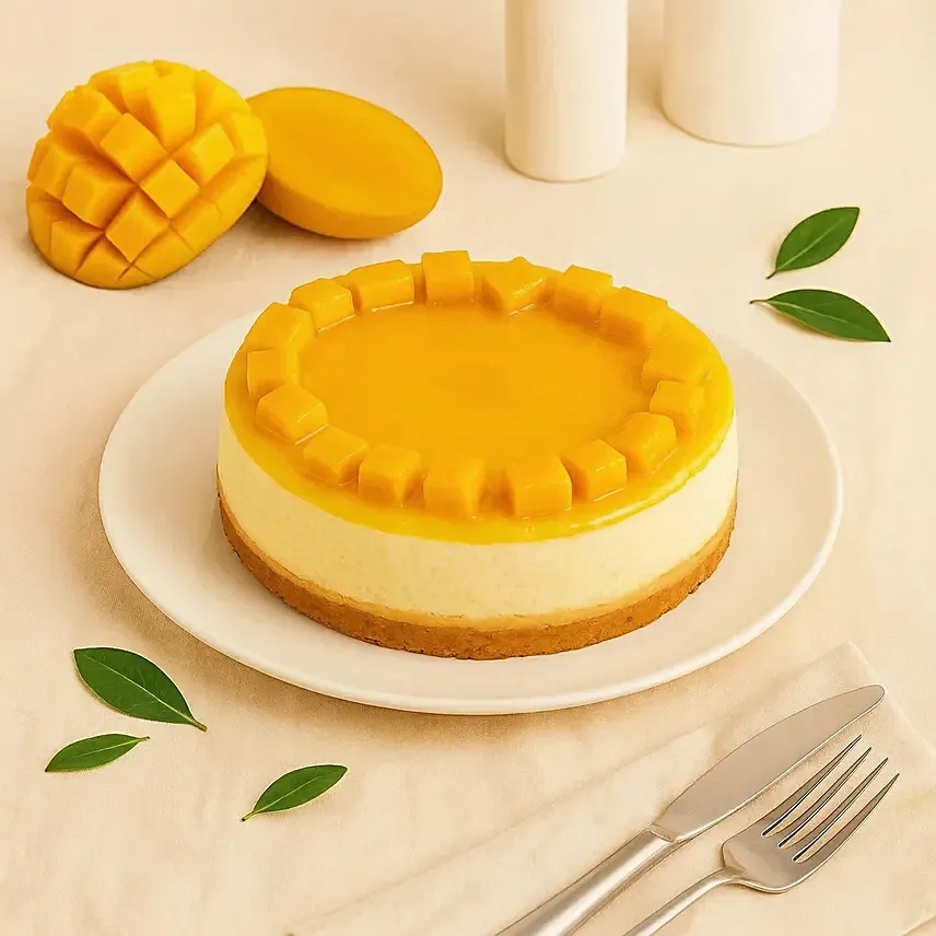 Mango Cheese Cake 6 Inches: Fresh Fruit Cakes