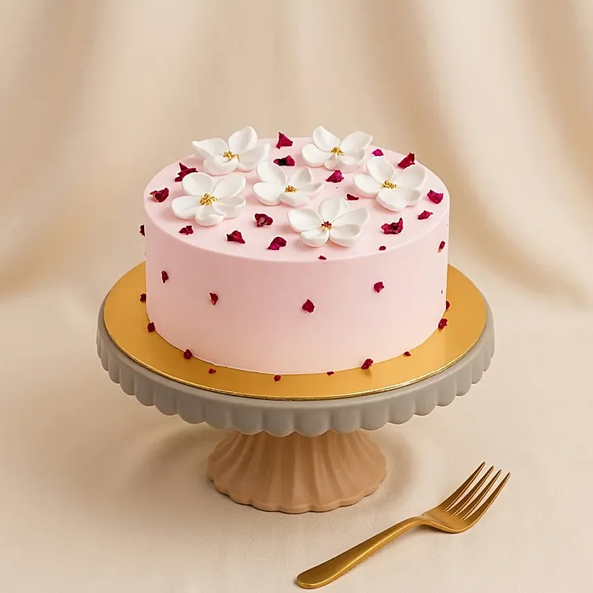 Rose Lychee Cake: Vanilla Cakes