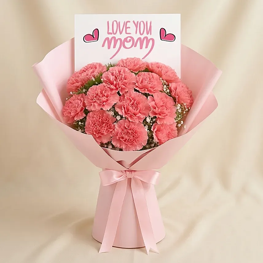 Mothers Love Carnations Bouquet: Mother's Day Flowers