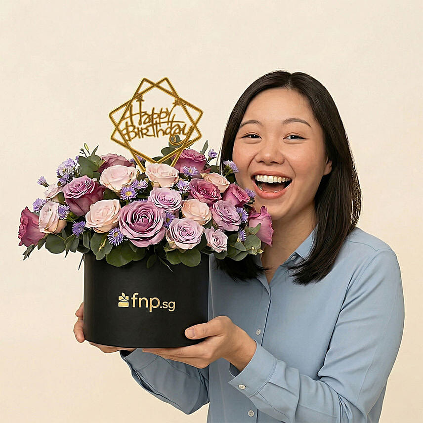 Birthday Flowers Box: Flower Boxes Singapore