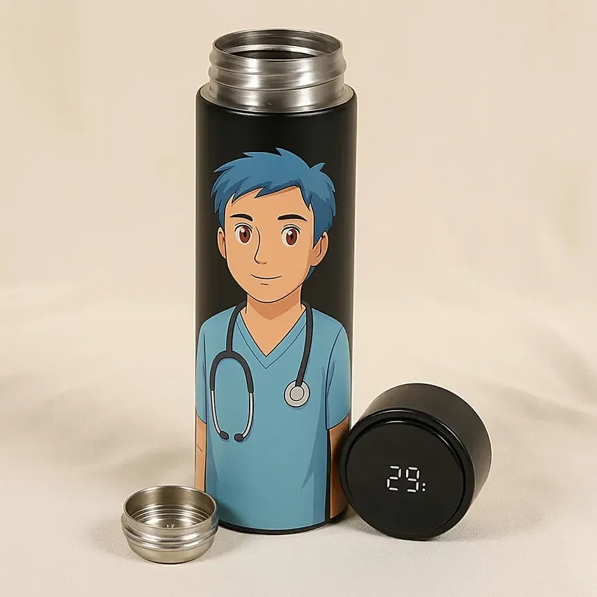 Personalise Your Ghibli Nurse Temperature Bottle: 