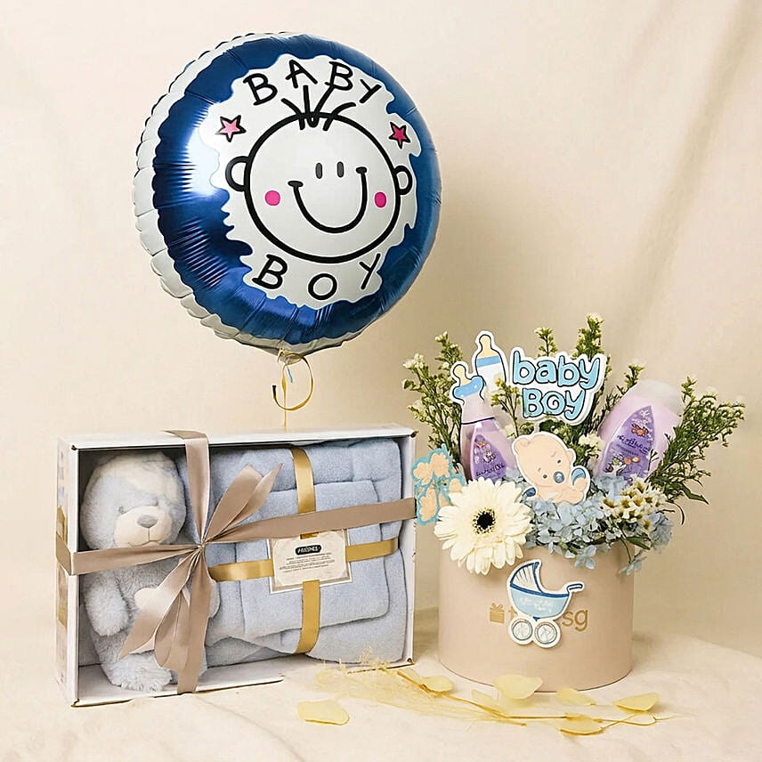 Its a Baby Boy Floral & Essentials Gift Set For Newborns: For New Born