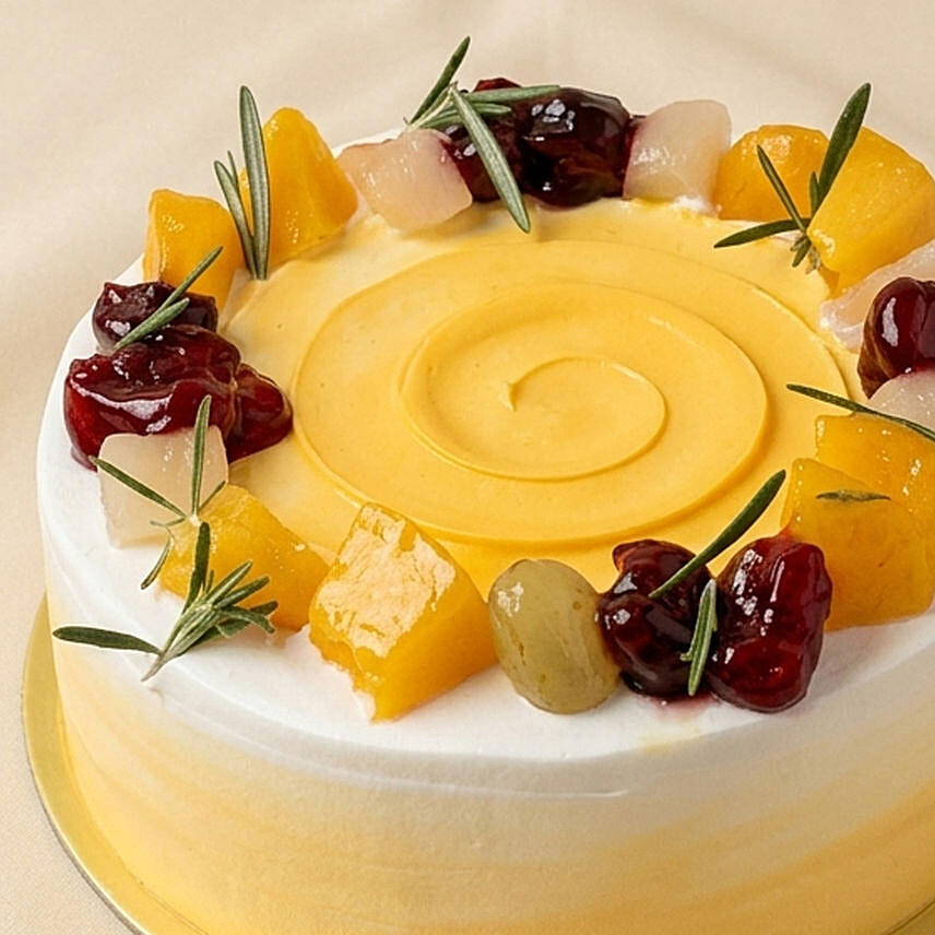 Eggless Chantilly Fruit Cake For Birthday 6 inches: Eggless Cakes
