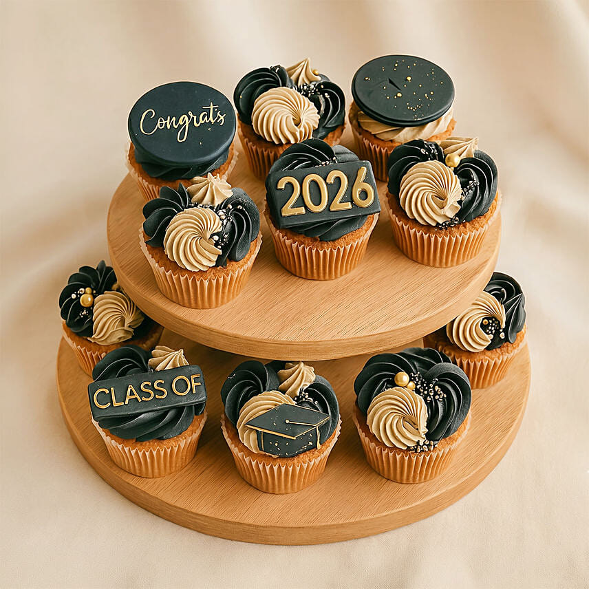 Graduation Luxe Cupcake Set: Graduation Cakes