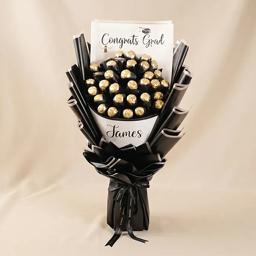 Personalised Graduation Rochers Bouquet: Graduation Gifts