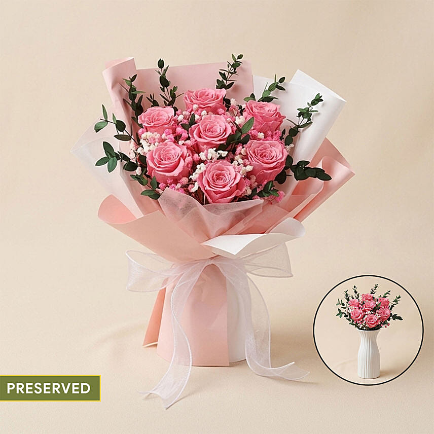 Pink Rose Bouquet: Mother's Day Gifts 