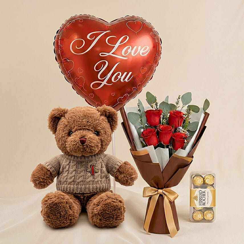 Adorable Love Gift Combo Arrangement: One Hour Window Gifts Delivery - Order Before 9 PM