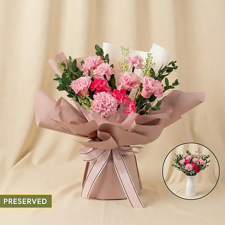 Love You Mom Carnation Bouquet: Carnation Bouquets