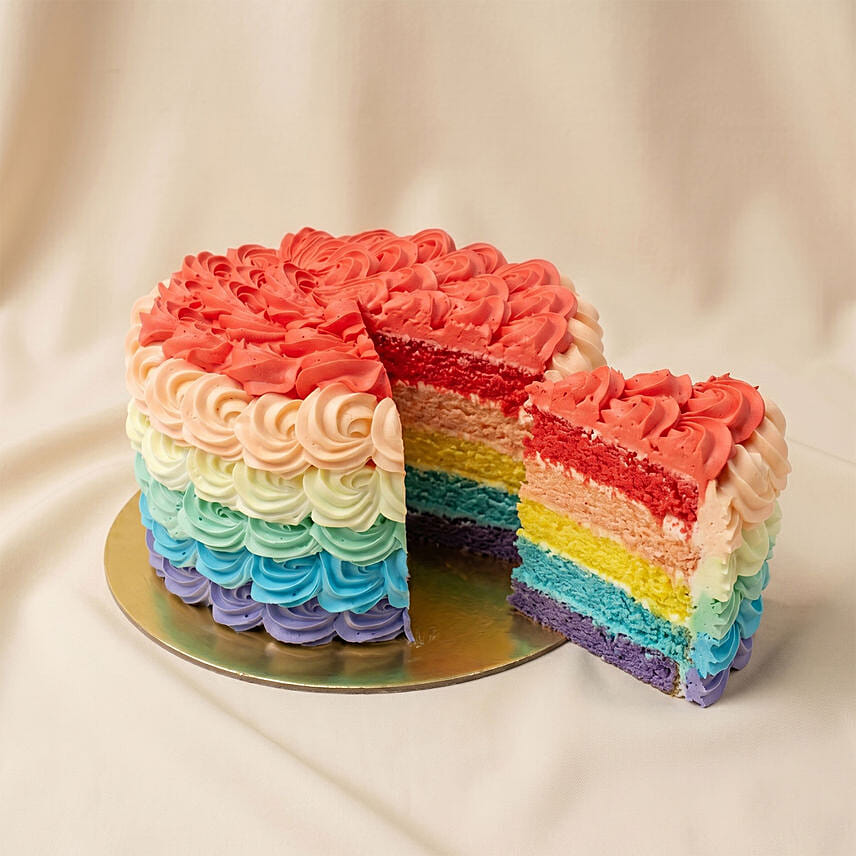 Colorful Rainbow Sponge Cake 750 gram: Rainbow Cakes