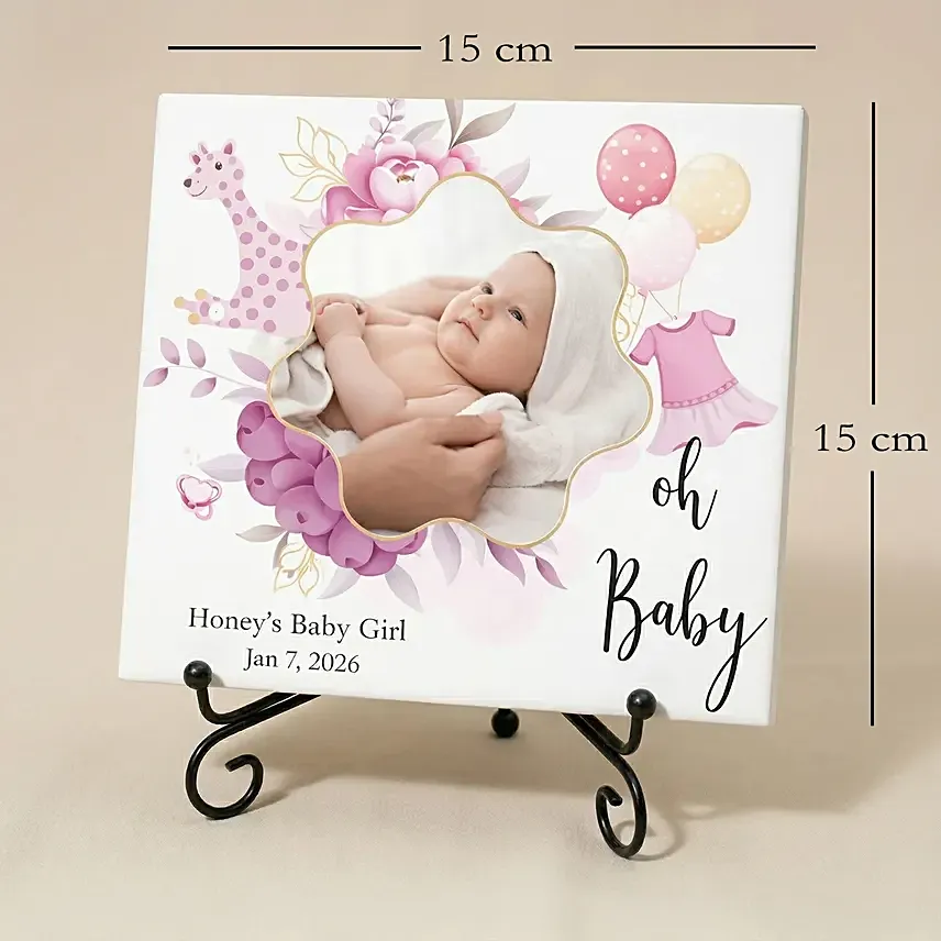 Personalized New Born Baby Girl Photo Frame: Customized Gifts