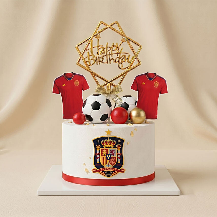 Spain Football Team Chocolate Birthday Cake: Football Cakes