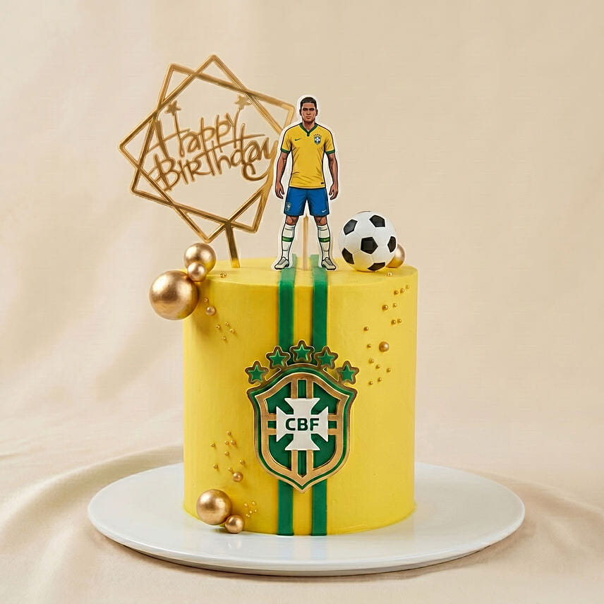 Brazil Football Team Chocolate Birthday Cake: Football Cakes