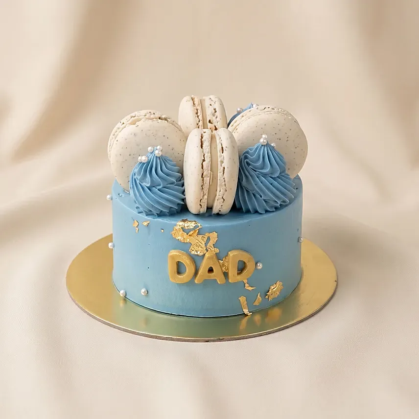 Father's Day Chocolate Cake with Macarons: Father's Day Cake