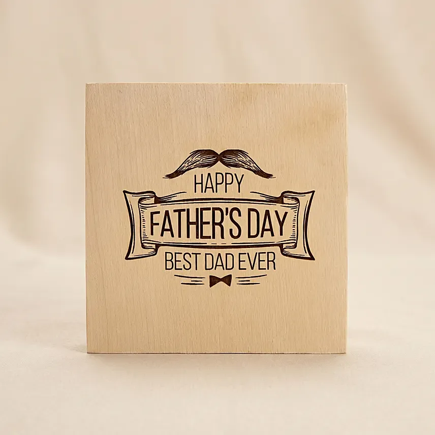 Happy Fathers Day Table Top: Engraved Glasses