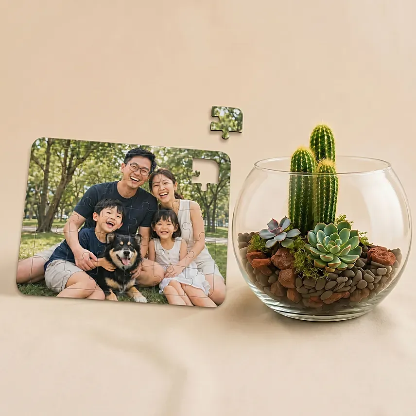 Personalised Jigsaw Puzzle with Plants Fish Bowl: Plant Combos