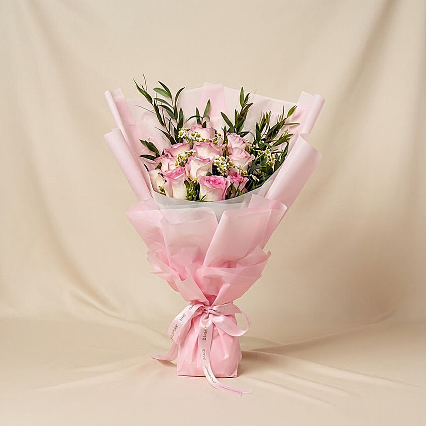 Titanic Rose Chamomile Bouquet: Engagement Flowers