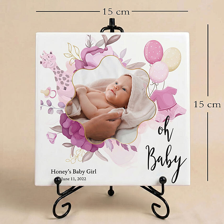 Personalized New Born Baby Girl Photo Frame: Personalised Birthday Gifts