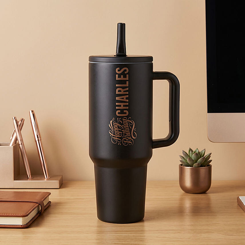 Personalised Happy Birthday Travel Mug: Personalised Gifts Singapore