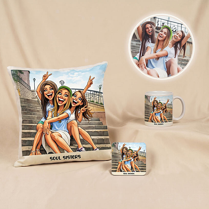 Soul Sisters - Personalised Gift Set: Friendship Day Gifts