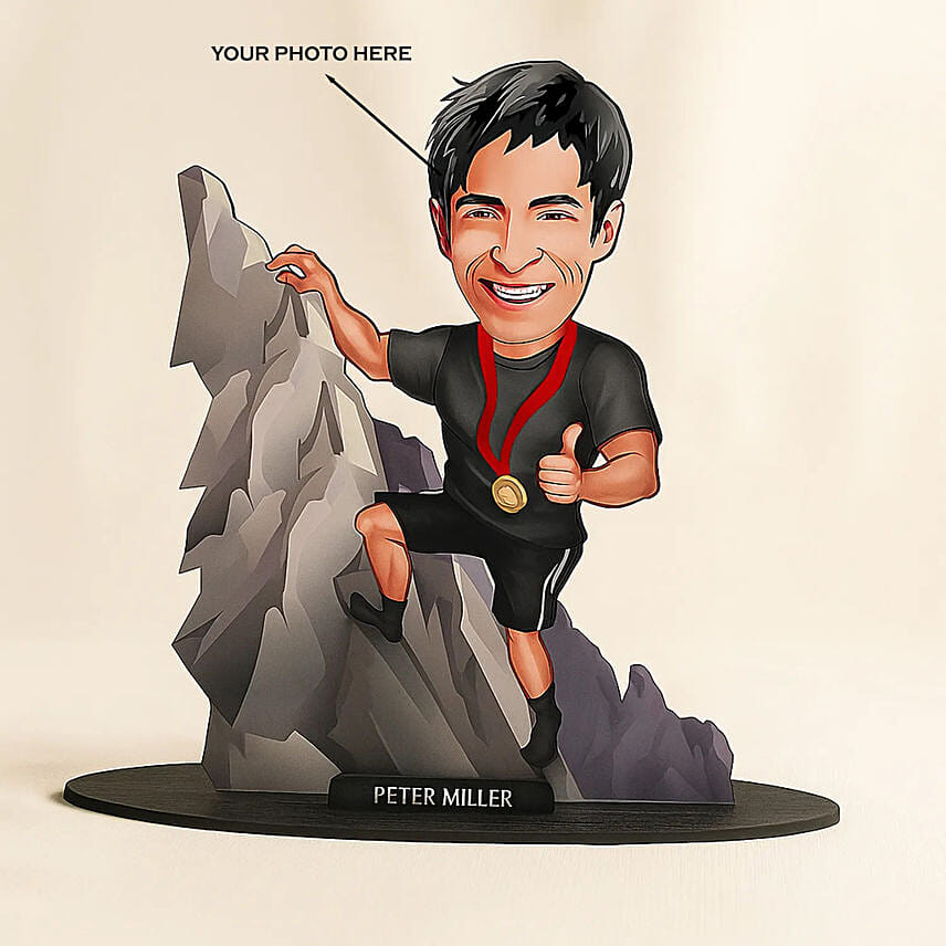 Personalized Men Achiever Caricature: Mens Day Gifts