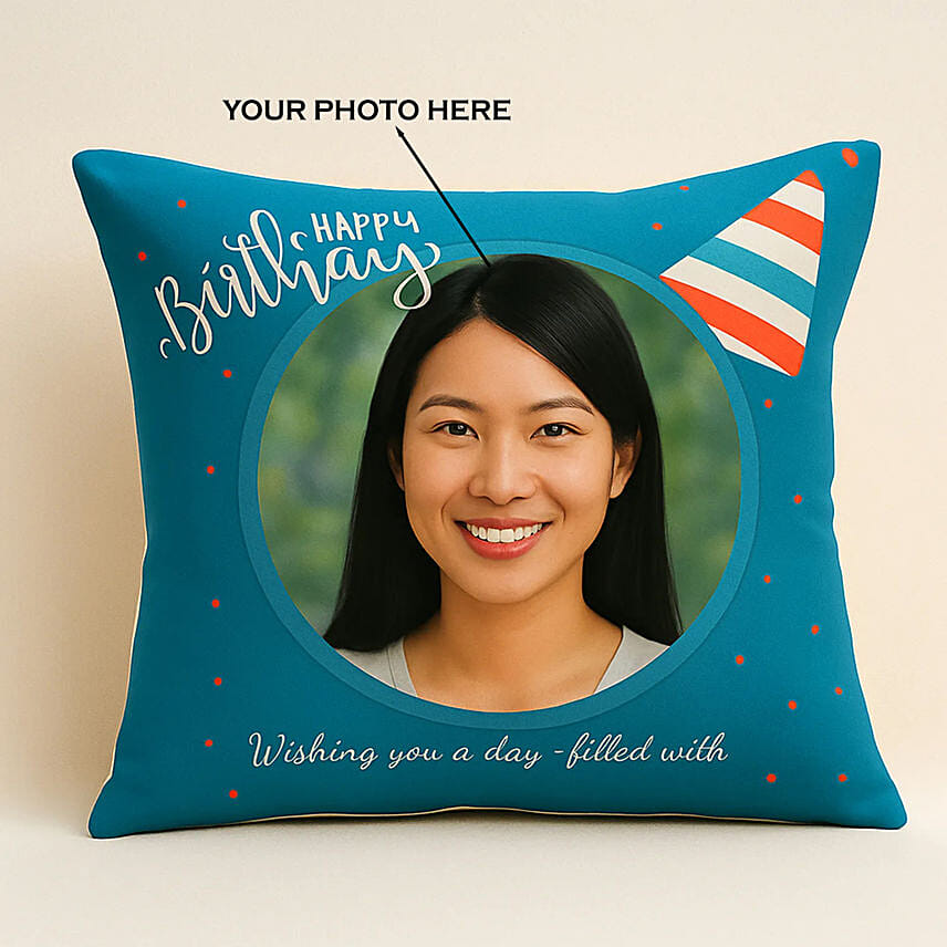 Personalised Birthday Cap Cushion: Cushions 