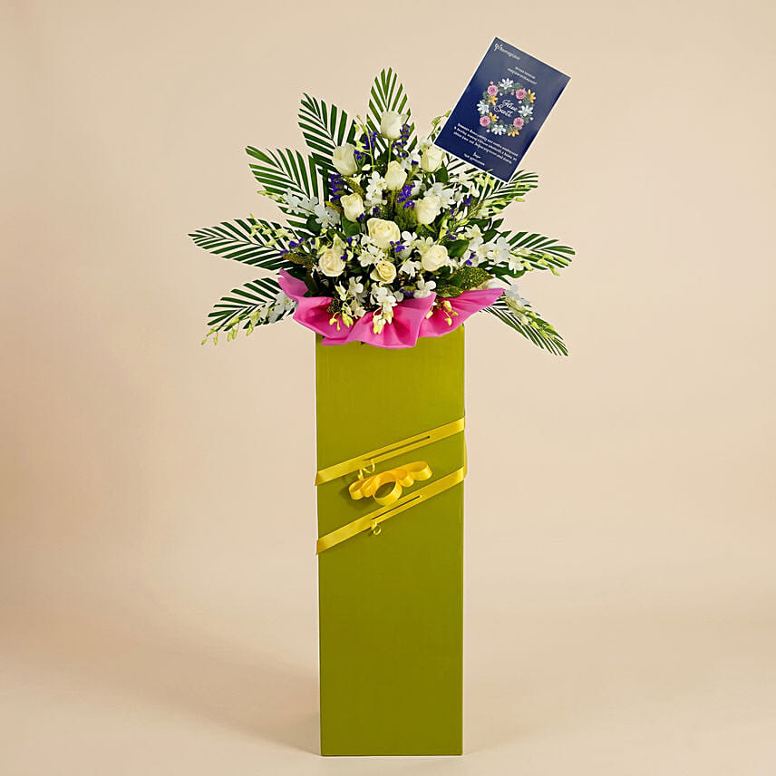 Rest In Peace Condolence Mixed Flowers: 