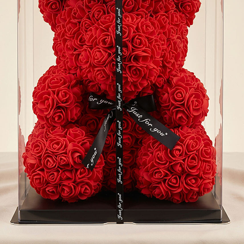 Artificial Red Roses Teddy Bear Delivery in Singapore - FNP SG