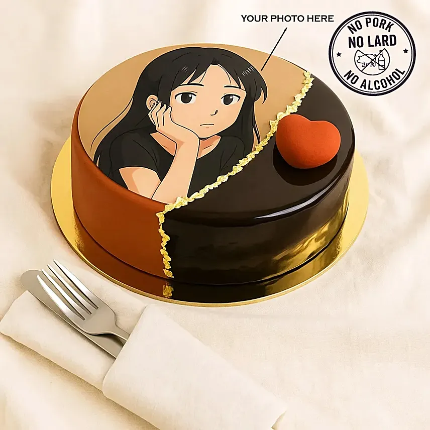 Personalise Your Ghibli Dream Choco Photo Cake: Chocolate Cakes