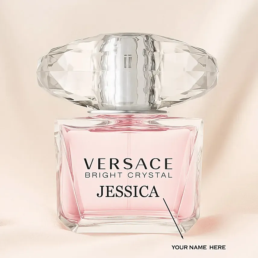 Personalised Bright Crystal by Versace Perfume for her: Personalised Birthday Gifts