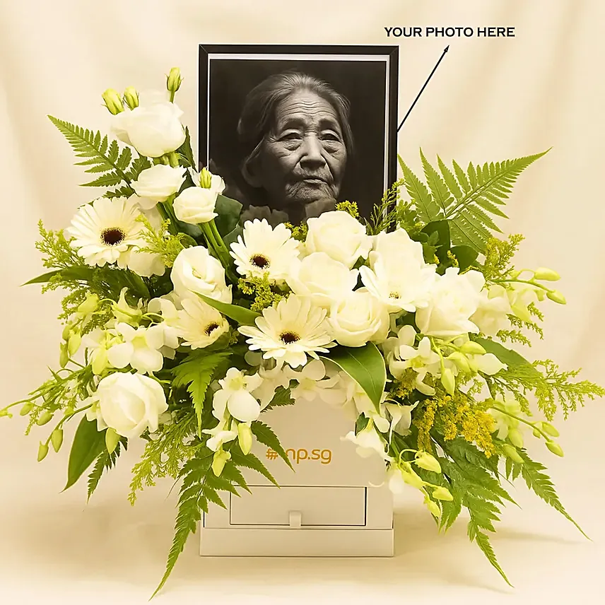 Personalised Frame Sympathy Flower Box: Gifts With Flowers