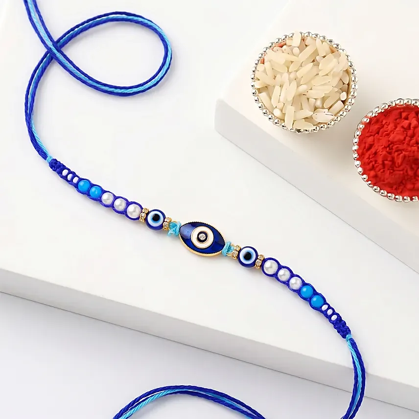 Feng Shui Blue Evil Eye Rakhi: Rakhi Gifts