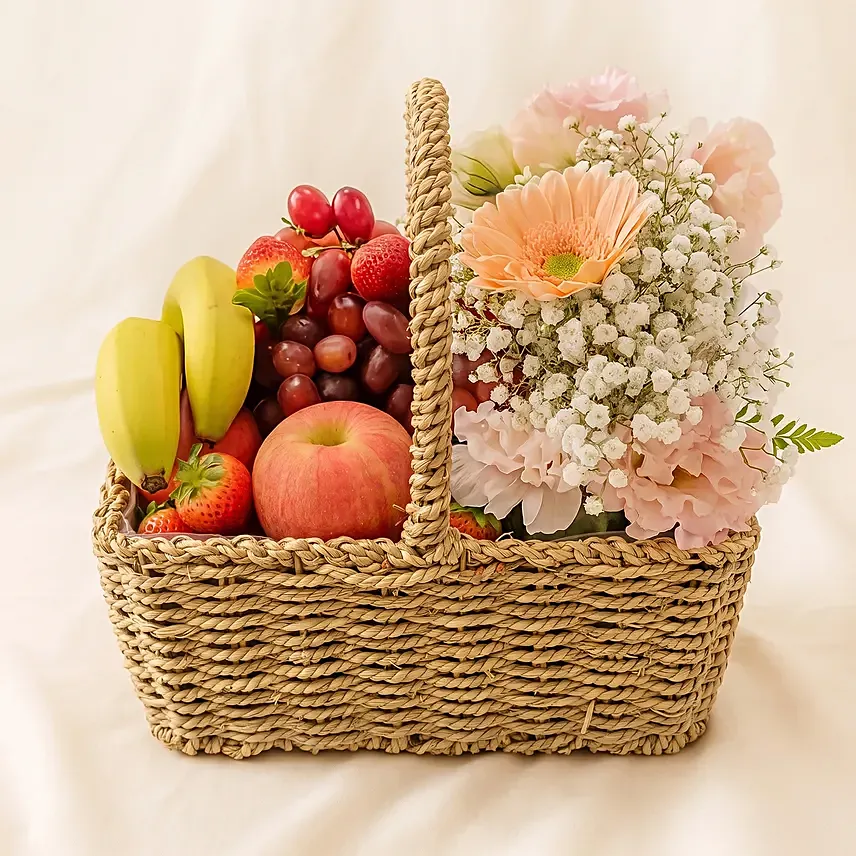 Flowers & Fruit Harmony Basket: Fruit Baskets