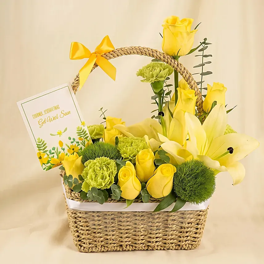 Get Well Soon Flowers Basket: Get Well Soon Bouquets
