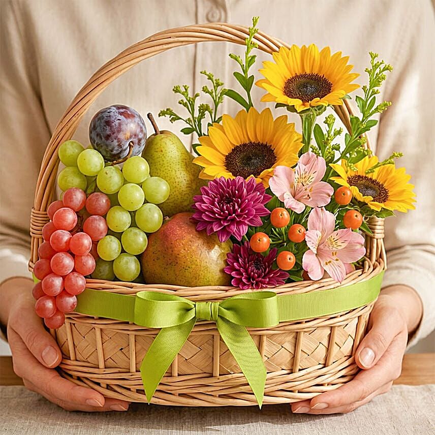 Mixed Flowers and Fruits Basket: Get Well Soon Hamper Singapore