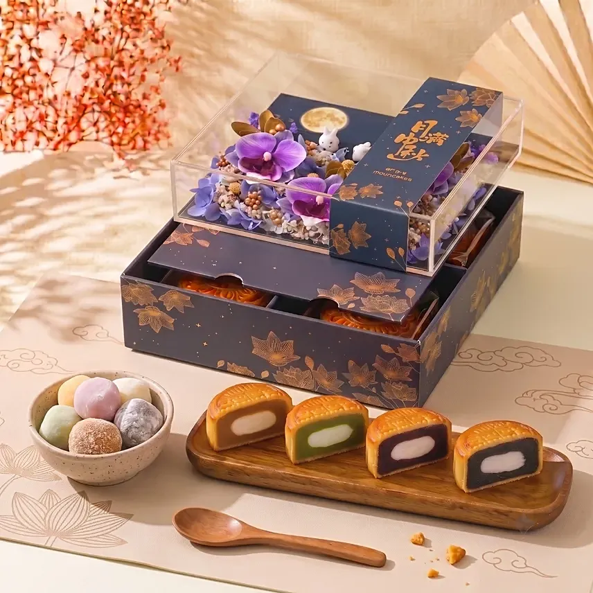 Lunar Blooms Mochi Mooncakes: Mid Autumn Festival Gifts