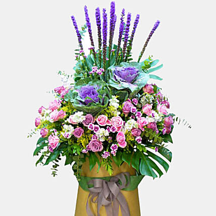 Autumn Energy Floral Arrangement: Blue Flowers