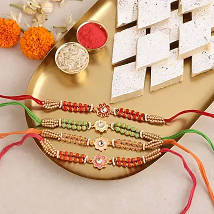 Sneh Meenakari Rakhi Set & Kaju Katli: 