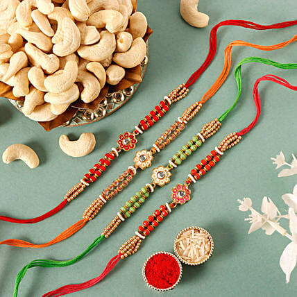 Sneh Meenakari Rakhis & Cashews: 