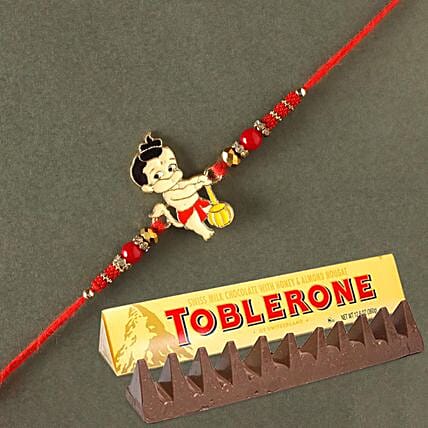 Sneh Holy Ganesha Kids Rakhi with Toblerone: Rakhi With Chocolates