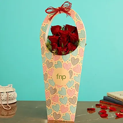 Beautiful Red Roses Arrangement In Love Sleeve: Apology Flowers