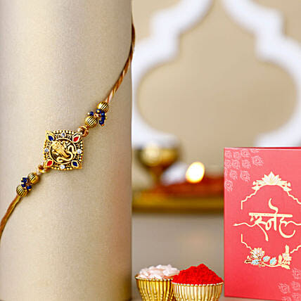 Celestial Ganesha Serenade Rakhi: 