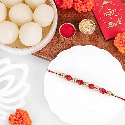 Earthly Blessings Rudraksha N Rasgulla Duo: Gifts For Bhai Dooj